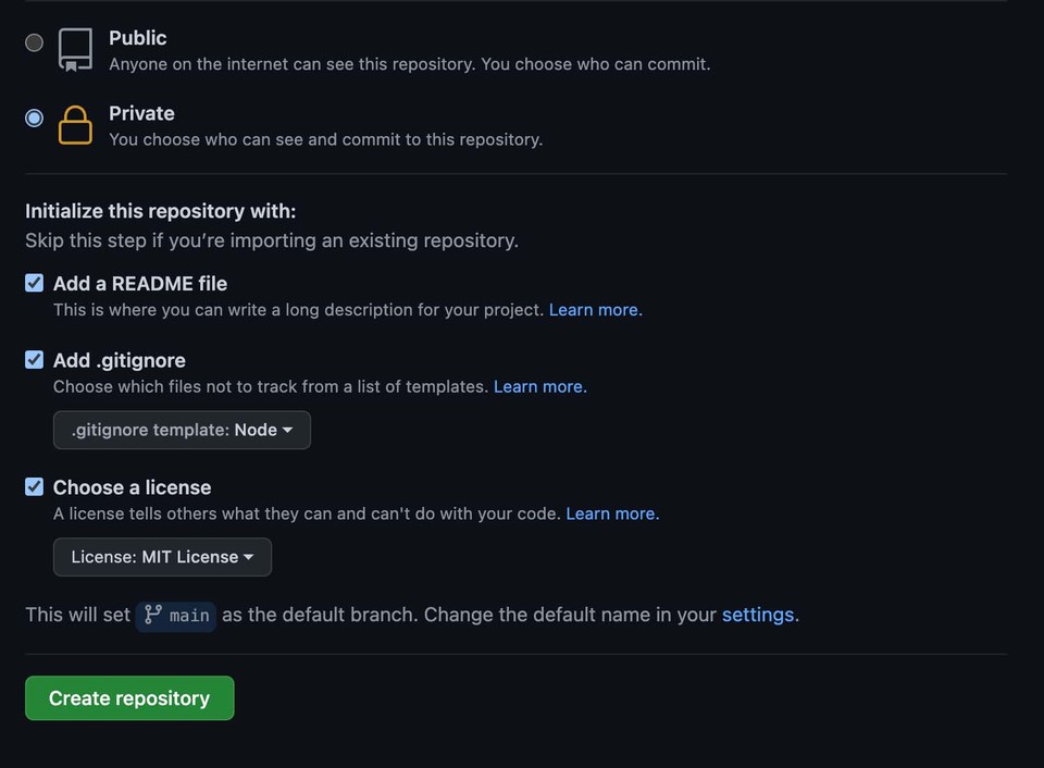 Github blog repo setup configurations